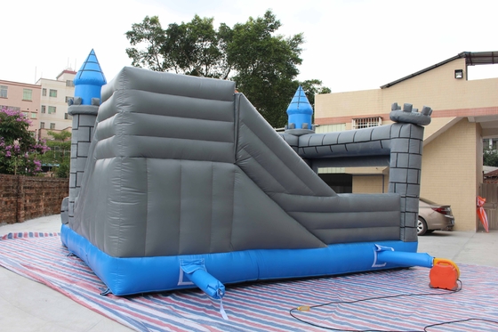 0.55mm PVC Dragon Cartoon Inflatable Jump House blauer Gray Green Color