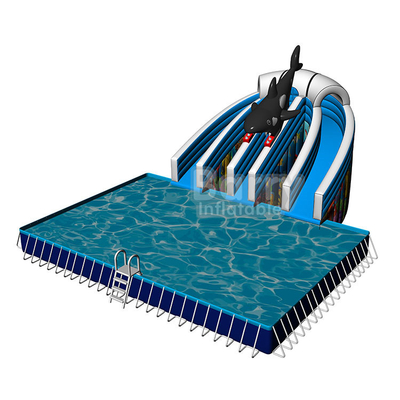Hinterhof-rechteckiger Swimmingpool im Freien mit 0.9mm PVC-Planen-Material