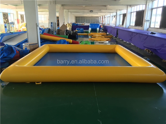 0.9mm PVC-Planen-tragbares Wasser-Pool 4*4m gelb und blau