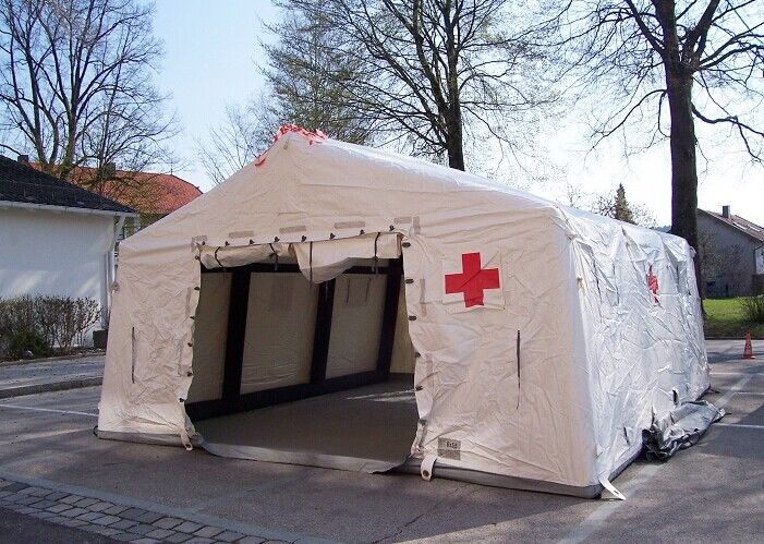 Removeble-Luft-feste Armee-aufblasbare medizinische Zelt 0.65mm PVC-Plane