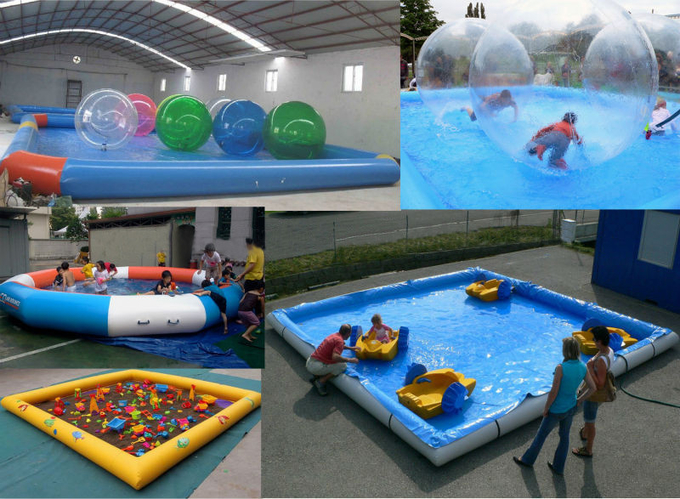 Blauer großer aufblasbarer Kinderswimmingpool mit Dia für IngroundPools