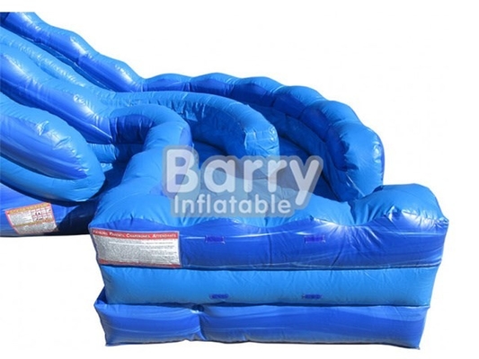 Kommerzielle blaue Kurven-Wellen-aufblasbare Wasserrutsche für Kinder