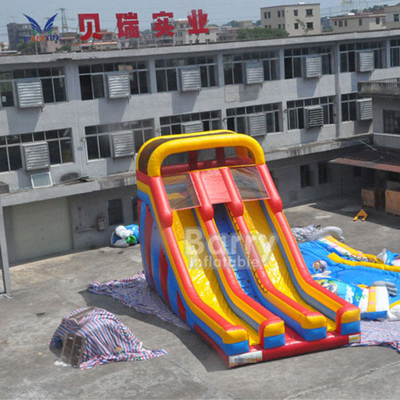 0,55 mm PVC Double Lane Blow Up Slide aufblasbare Kinderrutsche Spielzeug für Spielplatz