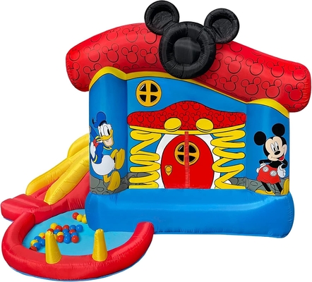 Prahler-Disneys Mickey Mouse Funhouse Outdoor Bounce 0.55mm PVCs aufblasbares Haus mit Dia