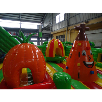 aufblasbarer Hindernislauf Jumper Bounce House Amusement Park 0.55mm PVCs