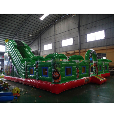 aufblasbarer Hindernislauf Jumper Bounce House Amusement Park 0.55mm PVCs