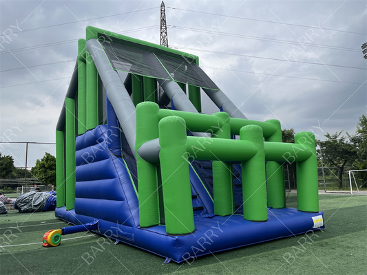 Sport-Spiel Crazy Jumping Kissen Jump Tower Freifall aufblasbare Sprung Airbag mit Plattform für aufblasbare 5K Hindernis