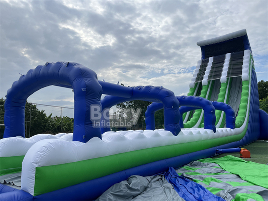 Gewerblich gefertigte 30x9x13m Wave Riesen aufblasbare Wasserrutsche für Kinder Erwachsene heiß in 5km aufblasbar laufen