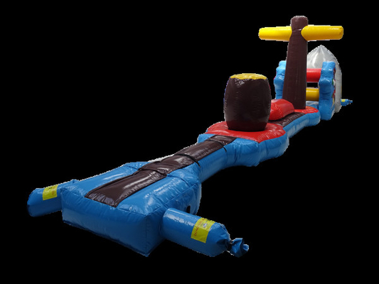 Personalisierte 12M Haie Piraten Gefahr Pool aufblasbare Hindernisbahn für spannende Wasserspiele an Stränden und Pools
