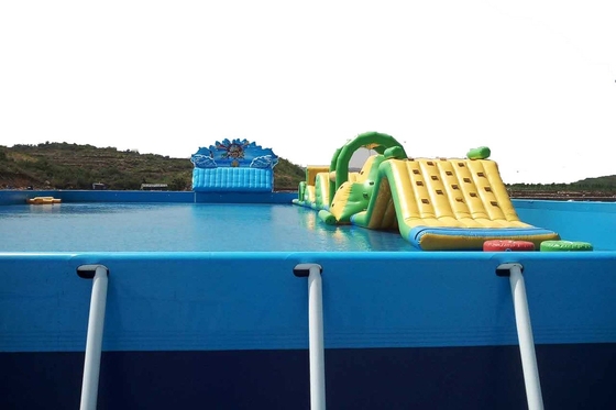Kreatives Logo individuell gedruckt Wasserpark schwimmender Wasser Hindernis Kurs schwimmendes Wasser Spielzeug für Metallrahmen Pool
