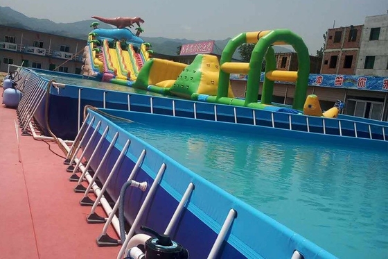 Kreatives Logo individuell gedruckt Wasserpark schwimmender Wasser Hindernis Kurs schwimmendes Wasser Spielzeug für Metallrahmen Pool
