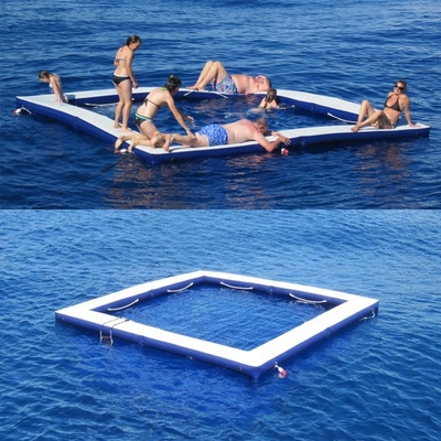 Yacht Outdoor Sport Drop Stitch Meerespool aufblasbar schwimmender Ozean Meerespool mit Anti-Jellyfish Netz