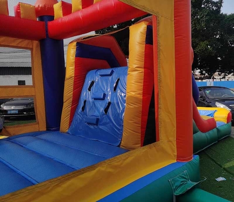 PVC-Kinderspezifisches Logo Wasser- oder Trockenkasten Sprunghaus mit Rutsche Spielzeugart