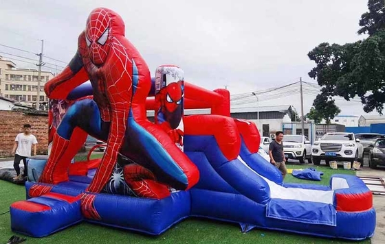 Indoor / Outdoor Spiderman Sprunghaus mit Rutsche für Kinderpartys