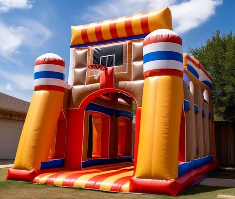Kommerzielle Sprungburg Basketball Sprunghaus mit Hoop kombinieren mit Sport Spiel