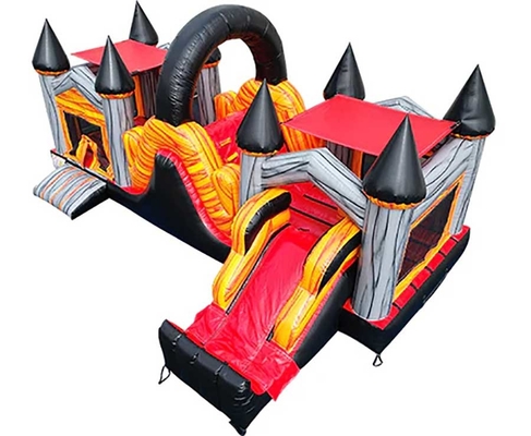 Benutzerdefinierte Hindernisbahn Bounce House Combo für Kinder Innen-Außenunterhaltung