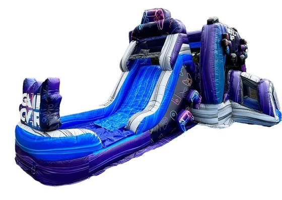 Anpassung und Langlebigkeit Level Up Gamer Sprunghaus mit Rutsche für Vergnügungspark