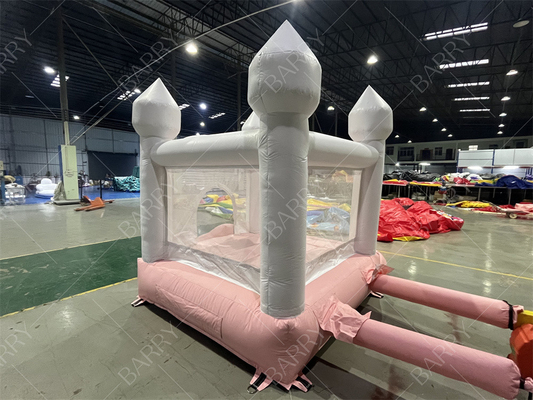 3.3x3m Weiß und Rosa Schöne aufblasbare Hochzeitsschleuder-Rutsche Kombo Sprungschloss-Rutsche