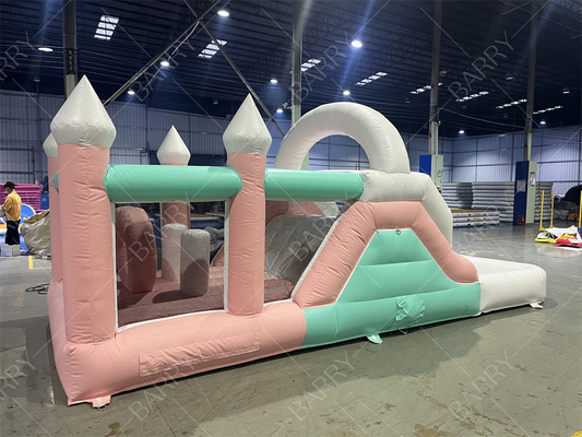 Party angepasst aufblasbare Sprungschloss aufblasbare Sprungschütze Sprungschloss Kinder Mädchen Prinzessin Kutsche Combo mit Rutsche