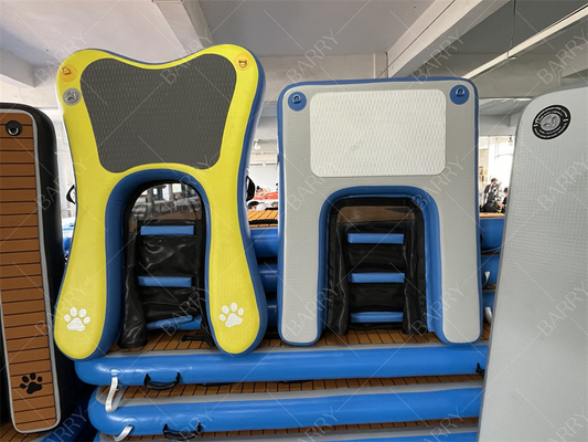 Sichere und stabile nicht rutschfähige PVC aufblasbare Hundewasser Rampfloating Plattform Tier Klettermatte für Pool See Dock
