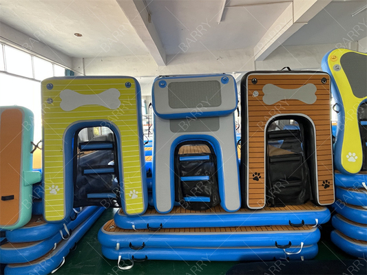Maßgeschneiderte aufblasbare Hundewasserrampe Dock schwimmende Ausfahrtrampe für Wassersport