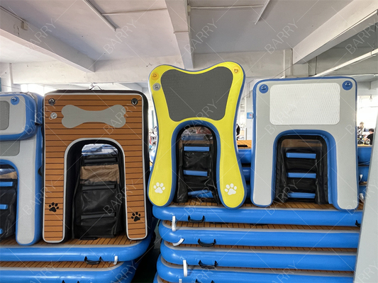 Hunde auf Wasserleiter Stufen aufblasbare PVC Hunde Dock Ramp Wasser für Hunde