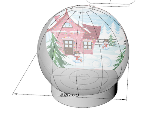 3m Nachtclub Dekoration Weihnachten Klares Schneeballzelt Aufblasbares Weihnachtshaus Weihnachtsgrube Oxford Weihnachtsfeste Blattzelt