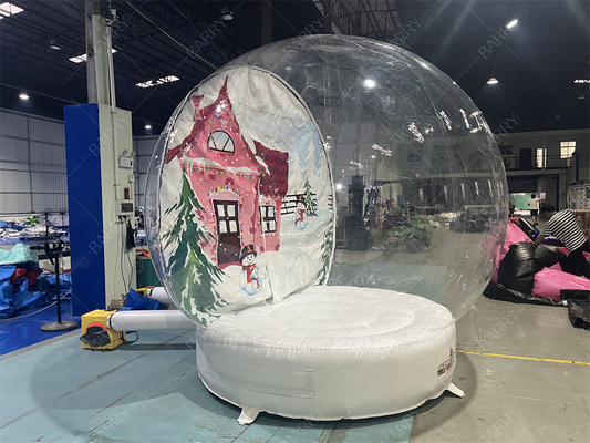3m Nachtclub Dekoration Weihnachten Klares Schneeballzelt Aufblasbares Weihnachtshaus Weihnachtsgrube Oxford Weihnachtsfeste Blattzelt