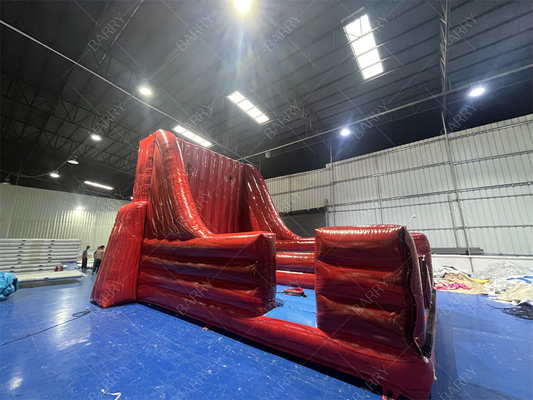 Party Aufblasbare Innen- und Außenspiel Sprung Spiel Rot Bungee Laufen Spaß mit diesem 2-Lane