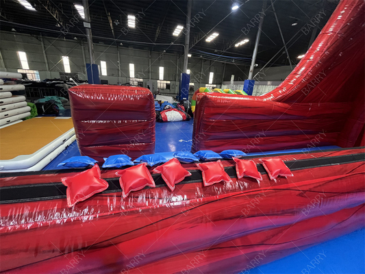 Party Aufblasbare Innen- und Außenspiel Sprung Spiel Rot Bungee Laufen Spaß mit diesem 2-Lane