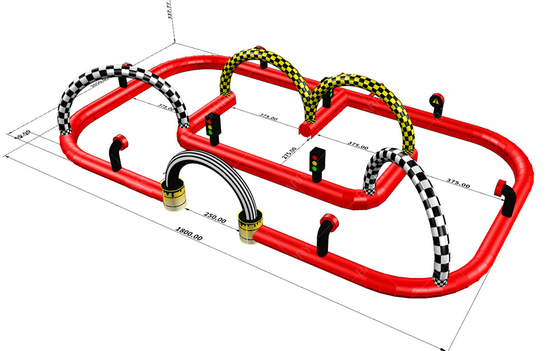 Gewerbliche aufblasbare Go-Kart-Rennstrecke aufblasbare Stoßstange