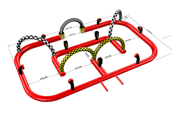Gewerbliche aufblasbare Go-Kart-Rennstrecke aufblasbare Stoßstange