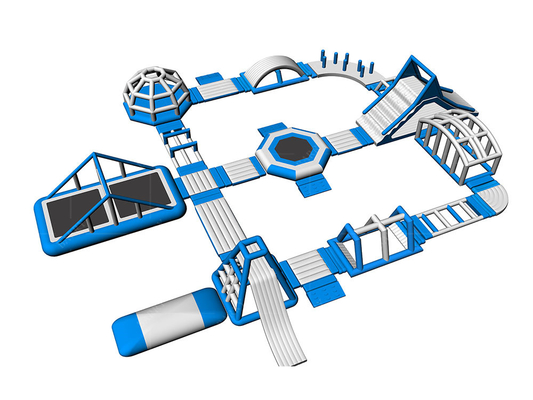Riesiger aufblasbarer Wasserspielplatz, angepasst und mit Reparaturkits für den Wettbewerb.