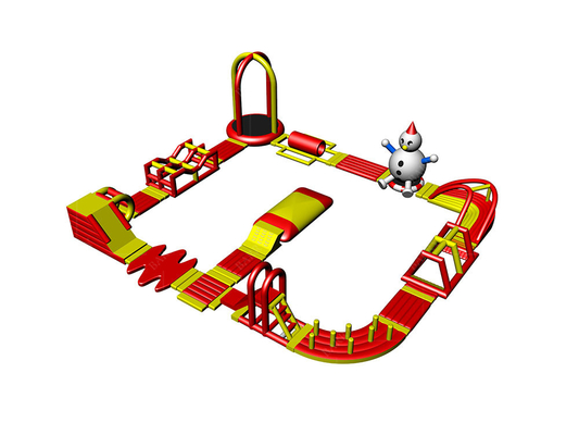 Anti-UV aufblasbarer schwimmender Wasserpark schwimmender Blow Up-Insel
