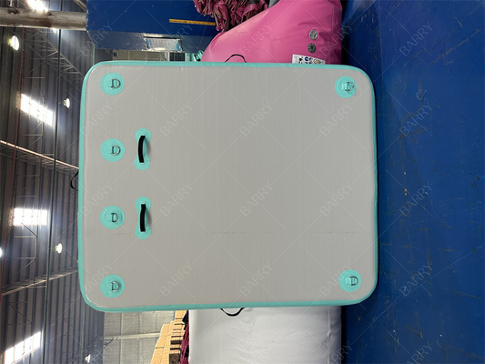 1.5×1.8x0.15m Dock Aufblasbare Wasserfischenplattform Yacht Schwimmende Hafeninsel