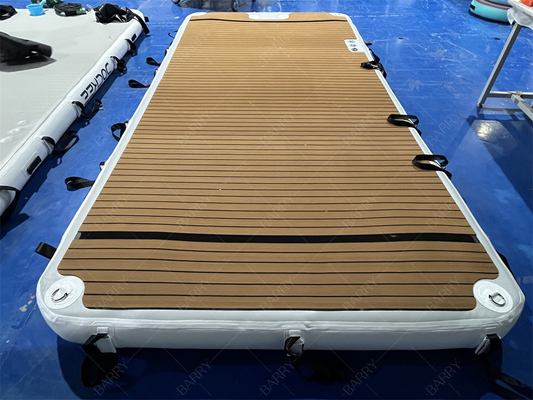 Drop Stitching Pvc Schwimmbad Wasser Pontoon Aufblasbare schwimmende Dockplattform für Jet Ski Yacht Island