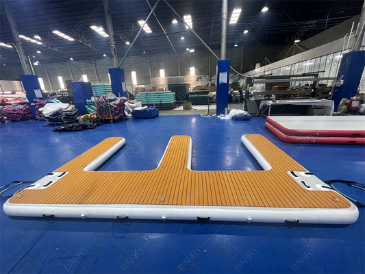 Hochwertige Anpassung aufblasbares Dock Deck E Form schwimmende Plattform Luft Pontoon aufblasbares Dock