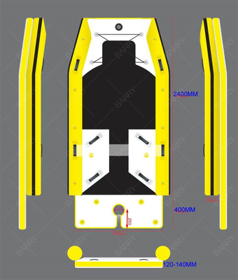 Kleines Kajak aufblasbares PVC Power Sailing Ce Leichtgewicht Katamaran Segelboot Hypalon aufblasbares Boot Katamaran