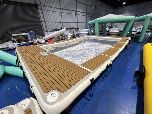 Neues tragbares, aufblasbares, schwimmendes Meeresschwimmbad, schützendes Meeresschwimmbad mit Netzgehäuse für Yacht