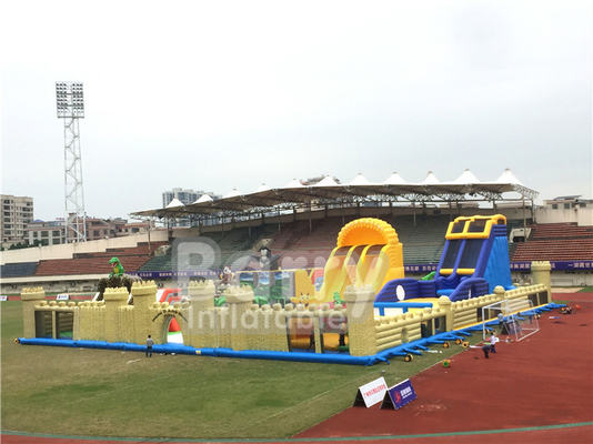 1600 m2 Weltgrößter aufblasbarer Freizeitpark Innenraum Dinosaurier Outdoor Großer Sprung mit Sportspiel