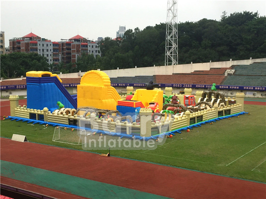 1600 m2 Weltgrößter aufblasbarer Freizeitpark Innenraum Dinosaurier Outdoor Großer Sprung mit Sportspiel