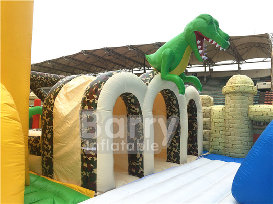 1600 m2 Weltgrößter aufblasbarer Freizeitpark Innenraum Dinosaurier Outdoor Großer Sprung mit Sportspiel