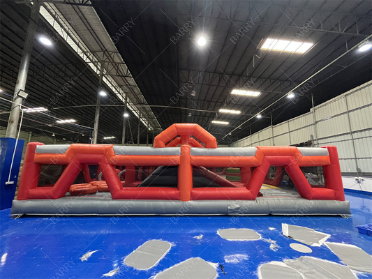 Red Trampoline Park Spaß Stadt aufblasbarer Vergnügungspark Großer Erwachsener aufblasbarer Sprunghäuser zum Verkauf für Kinder