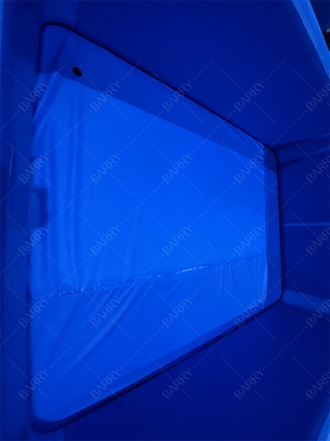 Dunkelblaue Eisbadewanne, kundenspezifisch gefertigt aus PVC Drop Stitch, aufblasbarer Pool mit Abdeckung für Kinder