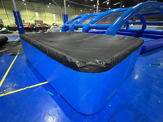 Dunkelblaue Eisbadewanne, kundenspezifisch gefertigt aus PVC Drop Stitch, aufblasbarer Pool mit Abdeckung für Kinder