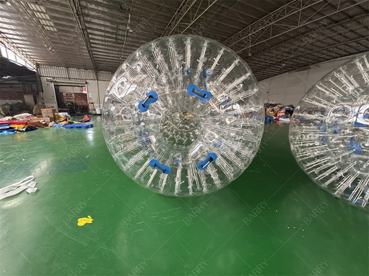 PVC TPU 2,5m Verrückter Mensch Hamster Zorbing Rollball Aufblasbarer Zorb Ball für Kinder Erwachsene