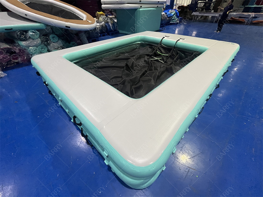 Langlebiger Drop Stitch Tragbares Schwimmbad Meer Schwimmbad Yacht Pool Aufblasbares Meeresschwimmbad Mit Anti-Jellyfish Netz