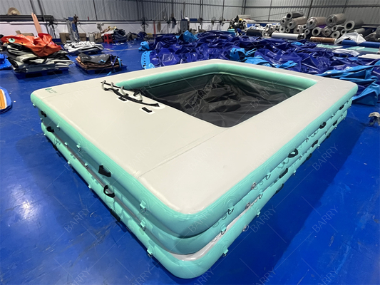 Langlebiger Drop Stitch Tragbares Schwimmbad Meer Schwimmbad Yacht Pool Aufblasbares Meeresschwimmbad Mit Anti-Jellyfish Netz