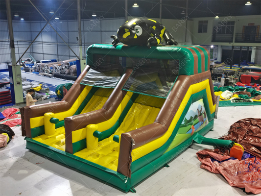 Riesiger aufblasbarer Sprung-Springer-Rutscher Hindernisplatz aufblasbares Spiel Hindernis Trampolin-Park für Kinder und Erwachsene
