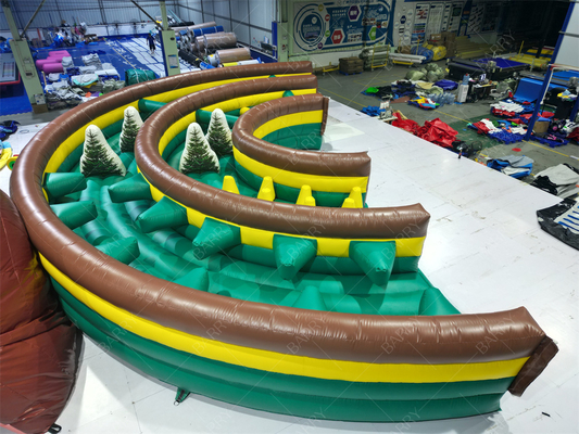 Riesiger aufblasbarer Sprung-Springer-Rutscher Hindernisplatz aufblasbares Spiel Hindernis Trampolin-Park für Kinder und Erwachsene
